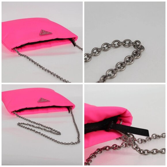 PRADA Chain Shoulder Bag Nylon Pink Silver Auth 134961M - Picture 16 of 16